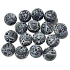 Plating Round Acrylic Beads 16mm Bohemian Style Glossy 100pcs 5