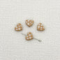 Heart Metal Beads 12mm Baking Painted Puzzle Pattern Enamel 10pcs 16