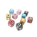Silver Mirror Mickey Head Acrylic Square Beads 14mm 10pcs 5