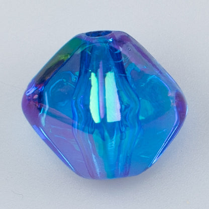 Transparent Rhombus Acrylic Beads 18mm AB Colored Plating 100pcs 15