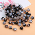 Crackle Round Glass Beads 8mm Multicolor Mixed 30pcs 13