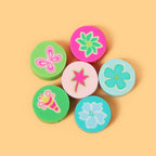Flower Butterfly Clay Beads 10mm Colorful Polymer 100pcs 3