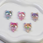 Plating Shimmer Hello Kitty Resin Beads 25mm Magic Wand 20pcs