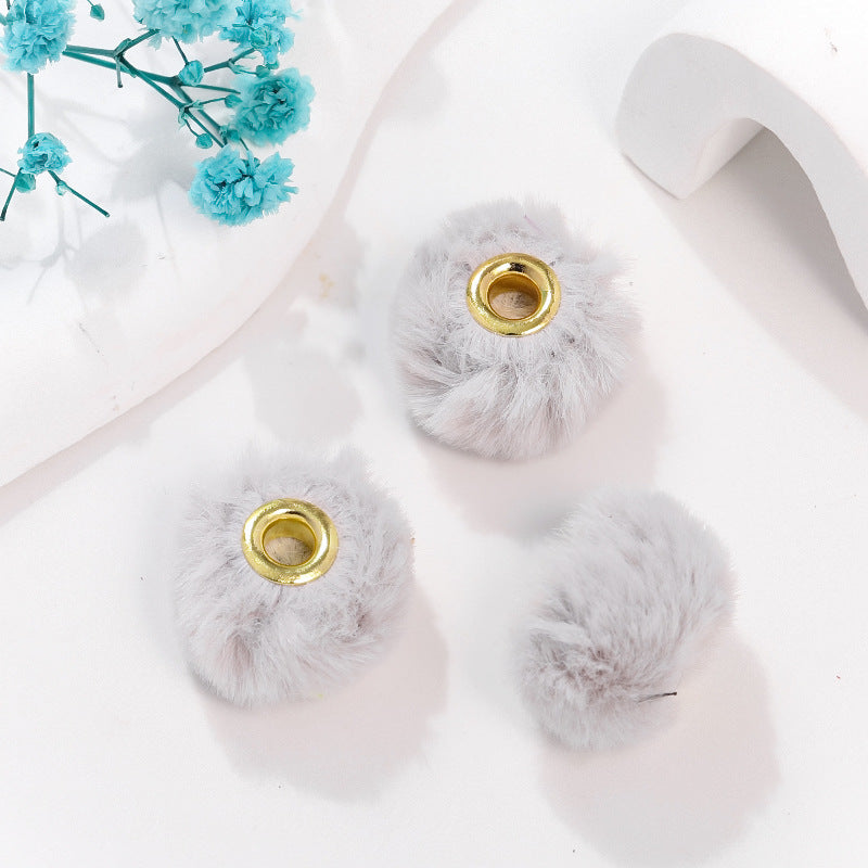 Fabric Fuzzy Abacus Spacer Beads 20mm Large Hole 50pcs 15