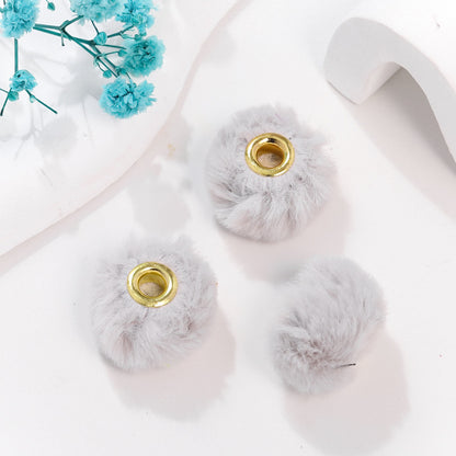 Fabric Fuzzy Abacus Spacer Beads 20mm Large Hole 50pcs 15