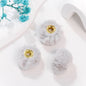 Fabric Fuzzy Abacus Spacer Beads 20mm Large Hole 50pcs 15