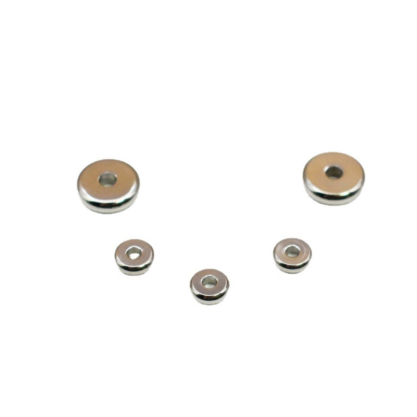 Stainless Steel Flat Spacer Beads 3-12mm Polished Smooth 100pcs 4