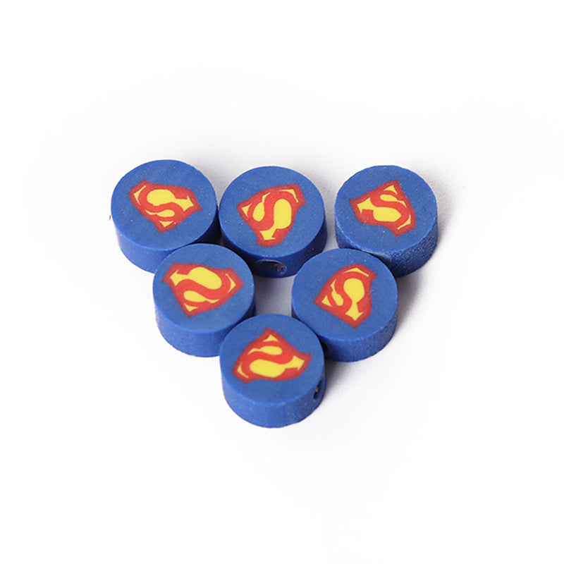 Flat Clay Beads 10mm Hero Series Polymer Colorful 100pcs 6