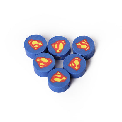 Flat Clay Beads 10mm Hero Series Polymer Colorful 100pcs 6