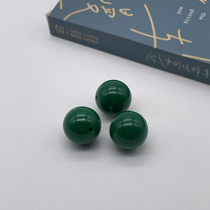 Opaque Bubblegum Beads 20mm Solid Color Glossy Mixed 113pcs 16