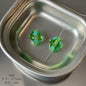 Painted Rhombus Lantern Glass Beads 15-16mm Polka Dot Lampwork 4pcs 7