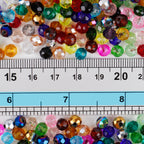 Transparent Faceted Glass Beads 10mm Colorful Mixed 136pcs 3