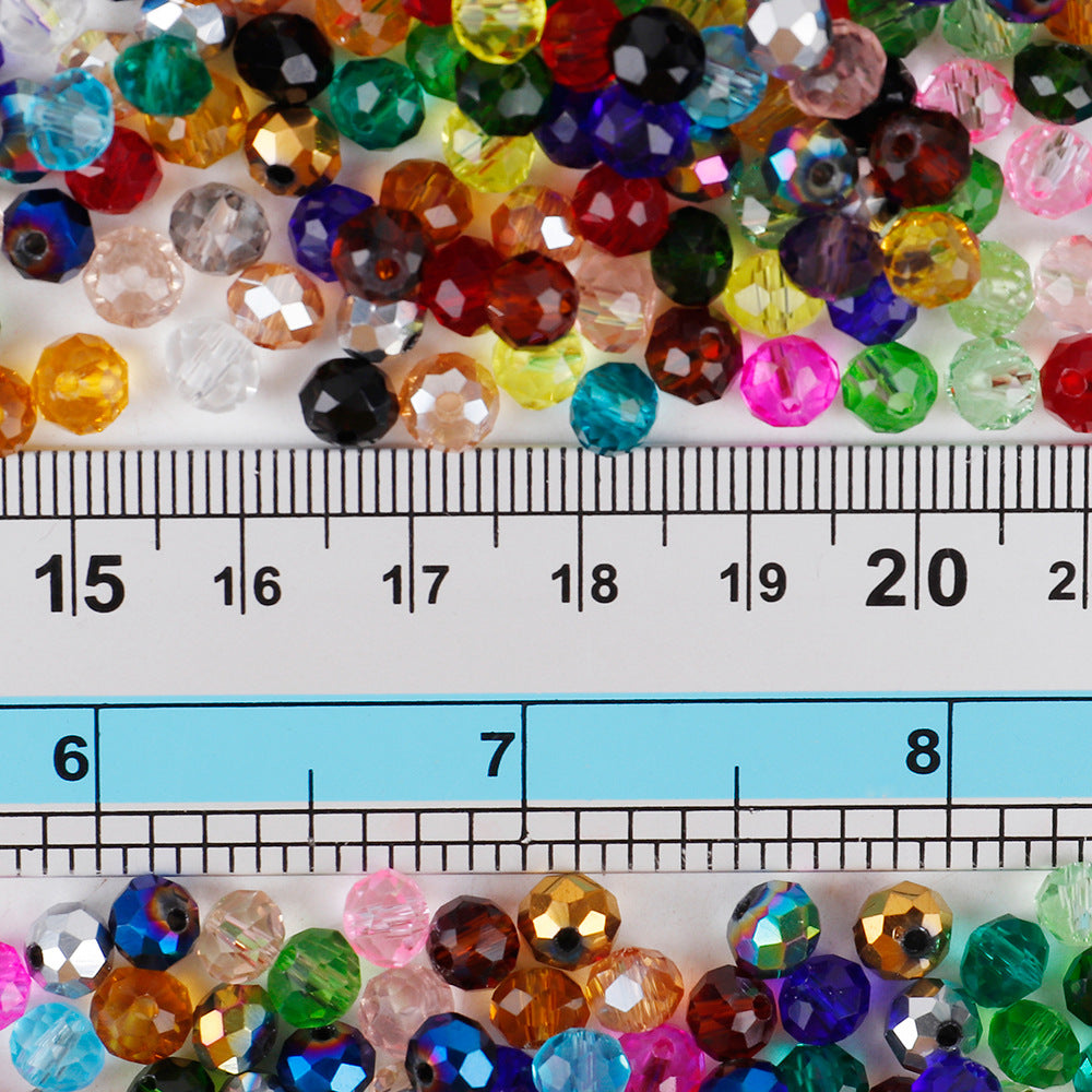Transparent Faceted Glass Beads 10mm Colorful Mixed 136pcs 3