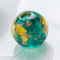 Lampwork Glass Beads Round 8/10/12mm Gold Foil Flakes Filled 50pcs 8