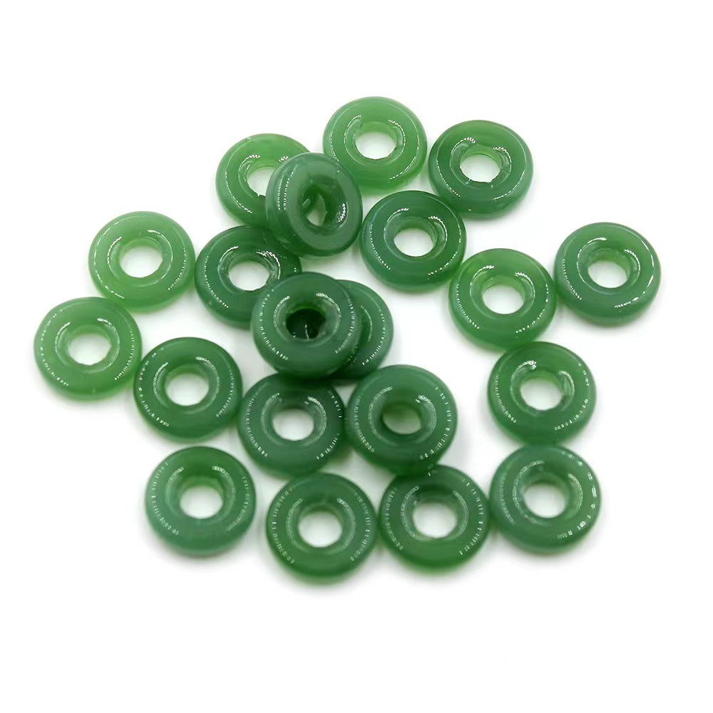 Glass Round Spacer Beads 12mm Imitated Jade 100pcs 5