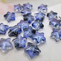 Czech Glass Beads Star 8mm Perforated Multicolor 10pcs 17