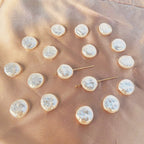 Imitation Pearl Irregular Flat Acrylic Beads 14mm 1pc Beige Rice White 2