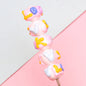 Hand Painted Floral Acrylic Beads 16mm Arrow Design 1pc 11