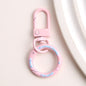Zinc Alloy Donut Keychain Clasps Spray Painted Hand Paint 51mm 10pcs 11