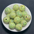 Plated Round Acrylic Beads 16mm UV Crackle Imitation 100pcs 6