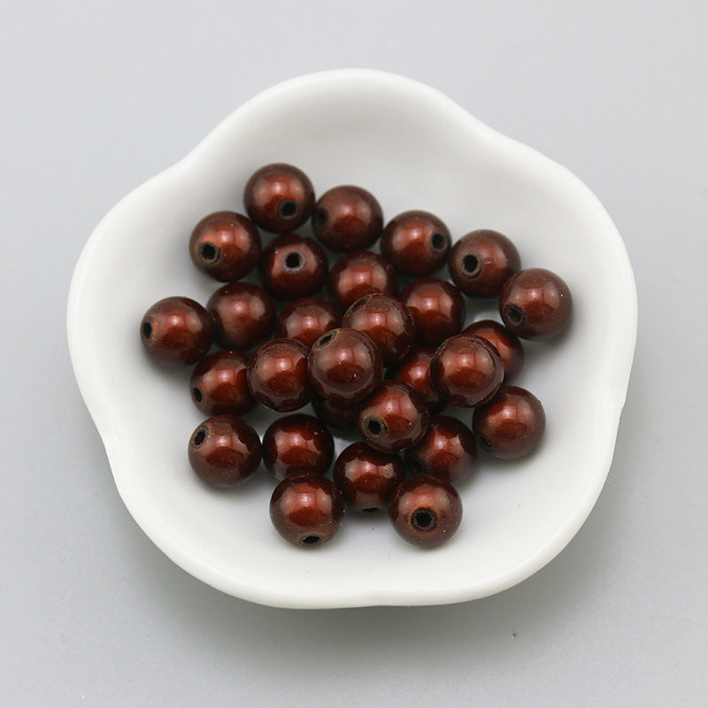 Glossy Metallic Round Acrylic Beads 10mm Colorful Assorted 50pcs 18