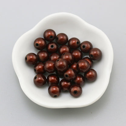 Glossy Metallic Round Acrylic Beads 10mm Colorful Assorted 50pcs 18