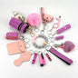 Self Defense Keychain Set Rhinestone Pom Pom Metal 15pcs 8