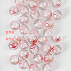 Clear Christmas Tree Inside Resin Beads 16mm Round Colorful 20pcs 5