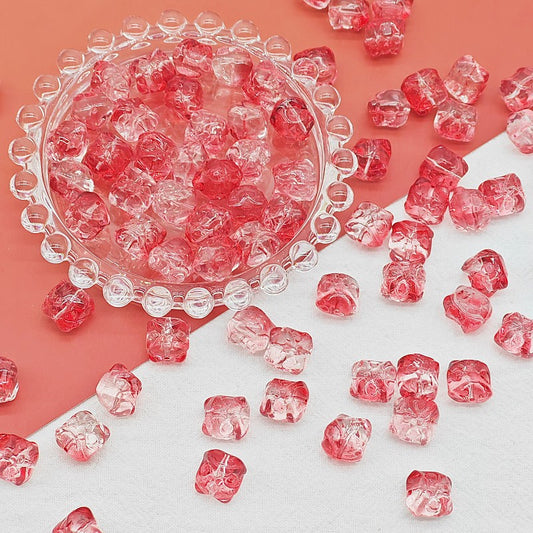 Frosted Lion Face Glass Beads 11mm Pastel Colors 25pcs 2