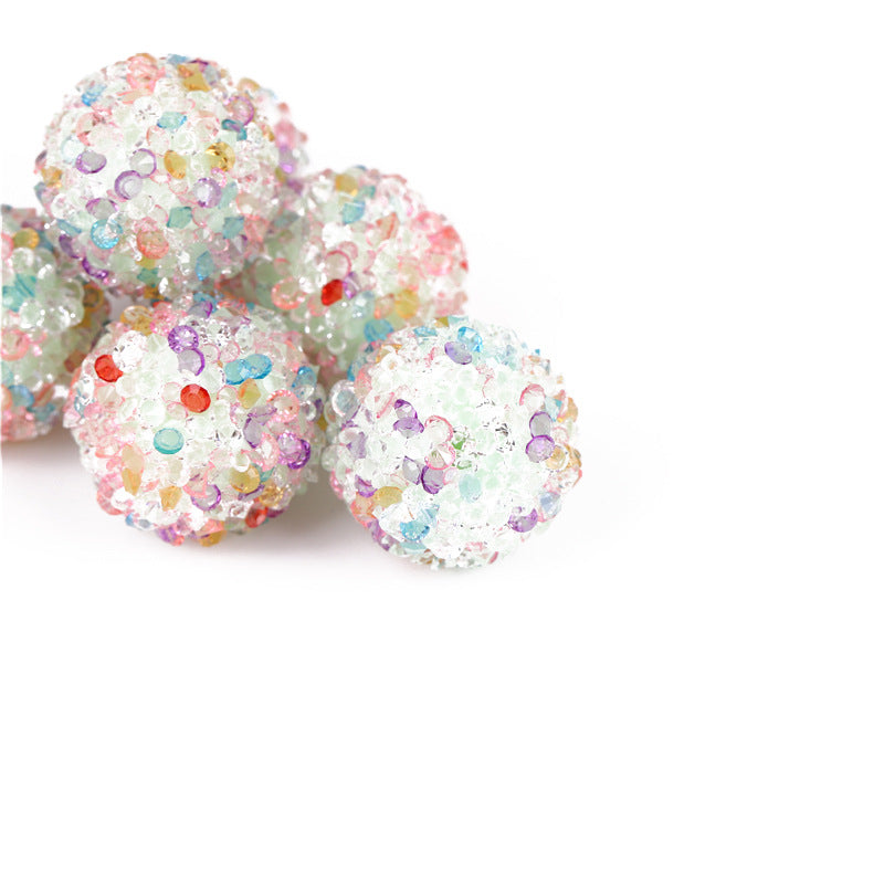 Confetti Bubblegum Beads 16mm Sweet Style Pastel Resin 10pcs 7