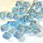 Shimmer Clover Resin Beads 12mm Iridescent Sparkle 10pcs 14