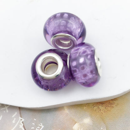 Purple Tone Resin Spacer Beads Mixed Shapes and Finishes 40pcs 20