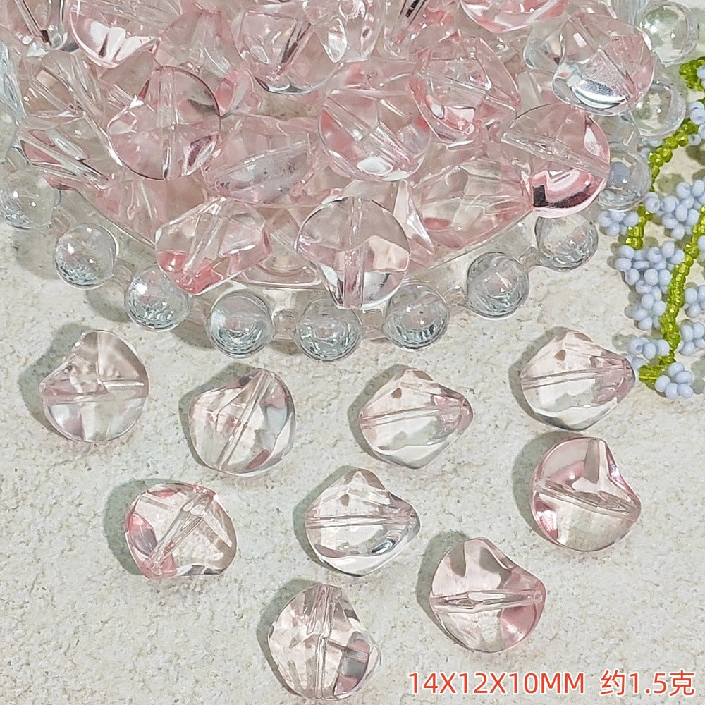 Irregular Moonstone Glass Beads 14mm Clear Pastel Mixed Colors 50pcs 7