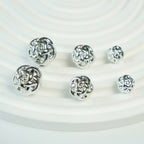 Metal Colored Wool Ball Acrylic Beads 12-19mm Metallic Shine 100pcs 6