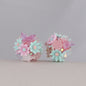 Flower Cluster Clay Beads 19mm Camellia Butterfly Bubblegum 6pcs 8