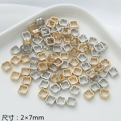 Acrylic Metallic Spacer Beads Gold and Silver 50pcs 12