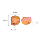Electroplated Snail Glass Beads 12mm Transparent Iridescent 30pcs 2