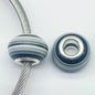 Acrylic Round Spacer Beads 14mm Rainbow Stripe Large Hole 50pcs 9