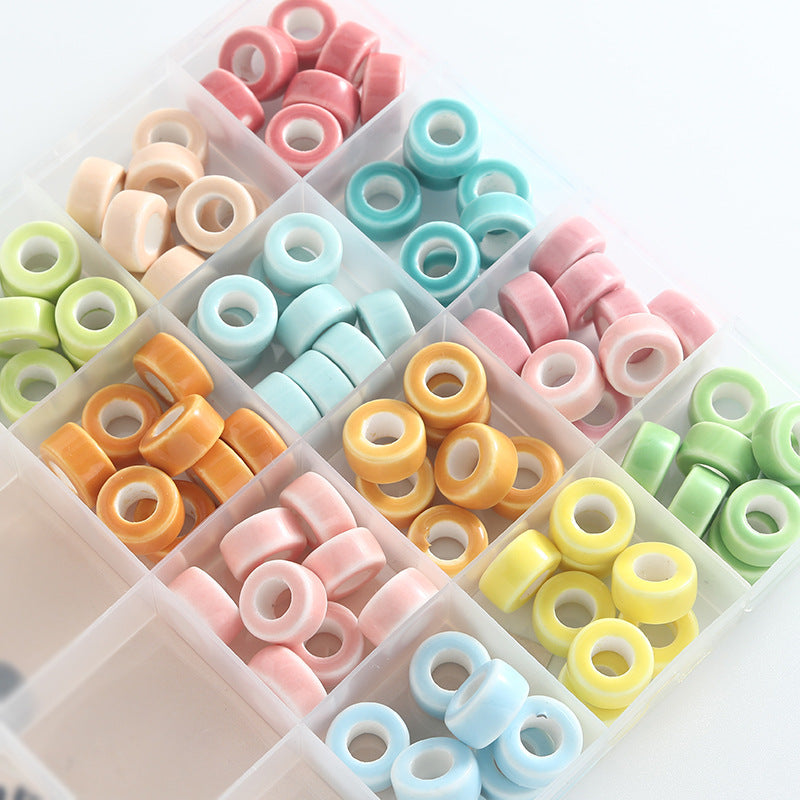 Ceramic Round Spacer Beads 12mm Candy Color Large Hole 50pcs 3