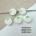 Strawberry Biscuit Metal Beads 13mm Painted Enamel 10pcs 3