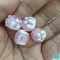 Hand Painted Round Acrylic Beads 16mm Crackle Texture 100pcs 3