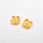 Clear Bear Biscuit Acrylic Beads 12mm Translucent Swirl 50pcs 12