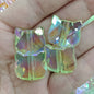 Transparent Plating Cat Acrylic Beads 20mm Iridescent 100pcs 7