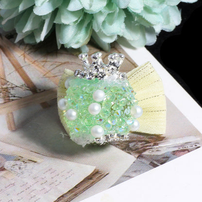 Embellished Bubblegum Beads 23mm Sugar Bow Design 5pcs 8