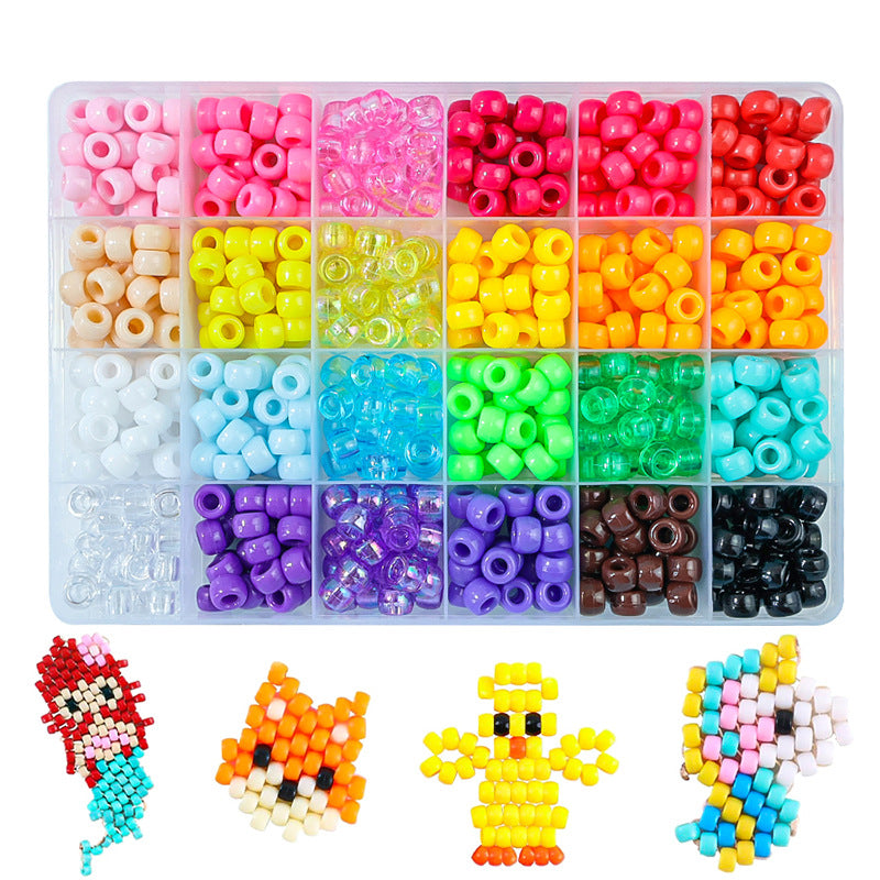 Pony Beads 9mm Mixed Solid and Transparent Colors 600pcs 5