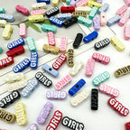 Girl Character Plate Metal Beads 12mm Baking Painted 20pcs