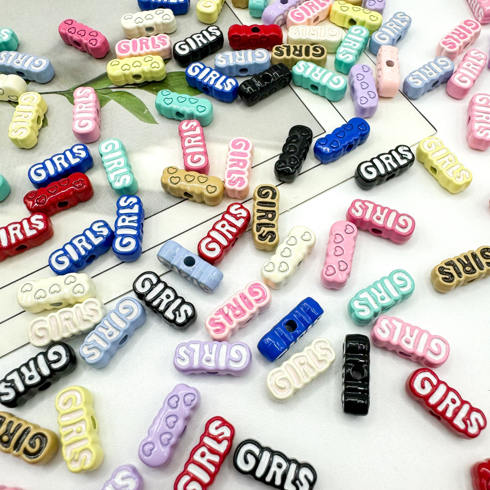 Girl Character Plate Metal Beads 12mm Baking Painted 20pcs
