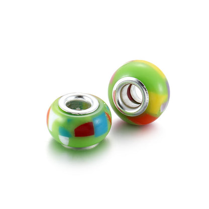 Imitation Lampwork Chunky Resin Beads 14mm Multicolor 100pcs 6