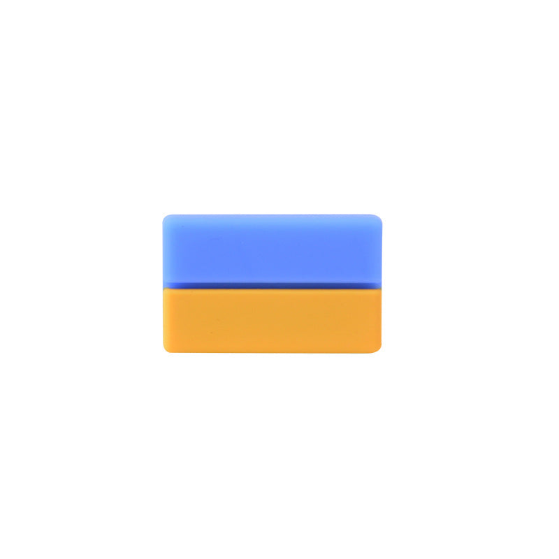 Silicone Focal Beads National Flag Rectangular Design 20pcs 15