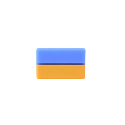 Silicone Focal Beads National Flag Rectangular Design 20pcs 15